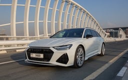 White Audi RS6 for rent in Dubai