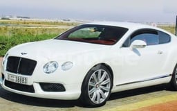 White Bentley GT for rent in Dubai