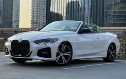 Weiß BMW 430i cabrio zur Miete in Dubai