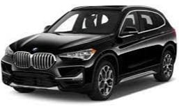 Black BMW X1 for rent in Dubai