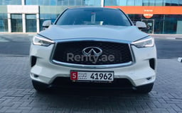 White Infiniti QX Series for rent in Dubai