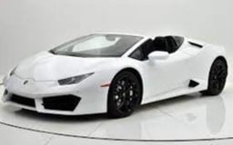 White Lamborghini Huracan Spyder for rent in Dubai