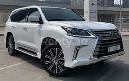 White Lexus LX 570 for rent in Abu-Dhabi