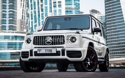 أبيض Mercedes-Benz G63 Edition One للإيجار في Abu-Dhabi