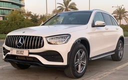 White Mercedes GLC for rent in Dubai