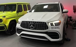 White Mercedes GLE for rent in Dubai