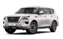 White Nissan Patrol for rent in Abu-Dhabi