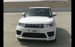 White Range Rover Sport for rent in Sharjah