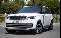 White ZZZ Range Rover Vogue for rent in Abu-Dhabi