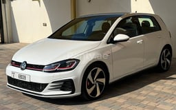 White Volkswagen Golf GTI for rent in Dubai