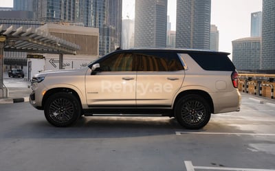 Beige Chevrolet Tahoe for rent in Abu-Dhabi 1