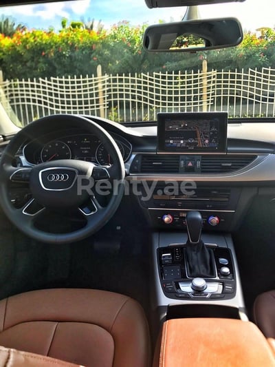 Black Audi A6 for rent in Abu-Dhabi 0