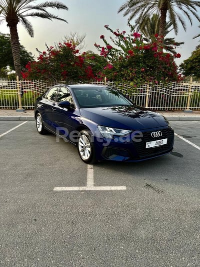 Blue Audi A3 for rent in Sharjah 0