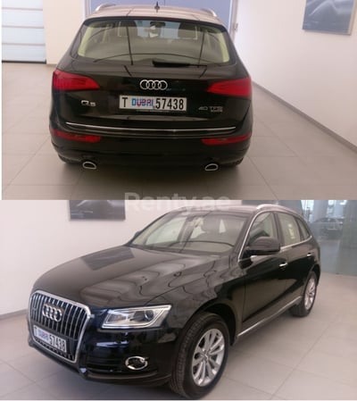 Black Audi Q5 for rent in Dubai 0