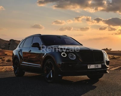 Black Bentley Bentayga for rent in Dubai 0