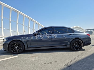 Grey BMW 7 Series for rent in Dubai 1