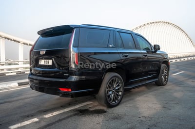 Black Cadillac Escalade Black Edition for rent in Abu-Dhabi 1