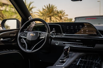 Schwarz Cadillac Escalade Platinum Fully Loaded zur Miete in Abu-Dhabi 1