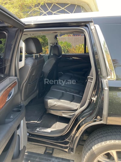 Black Cadillac Escalade for rent in Dubai 1