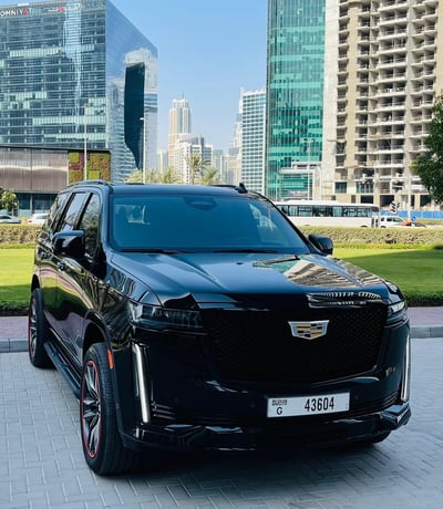 Negro Cadillac Escalade en alquiler en Abu-Dhabi 0