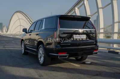 Schwarz Cadillac Escalade zur Miete in Dubai 0