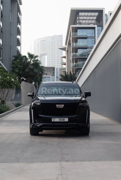 Black Cadillac Escalade for rent in Sharjah 0