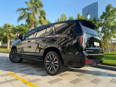 Black Cadillac Escalade for rent in Dubai 0