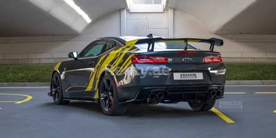 Black Chevrolet Camaro for rent in Dubai 1