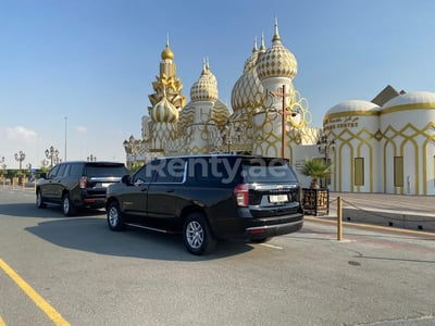 Black Chevrolet Suburban for rent in Dubai 0