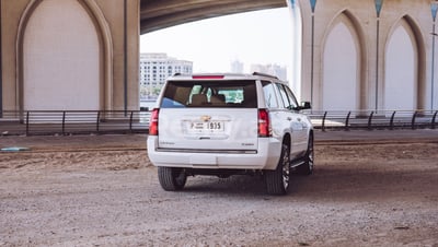 White Chevrolet Tahoe for rent in Abu-Dhabi 1