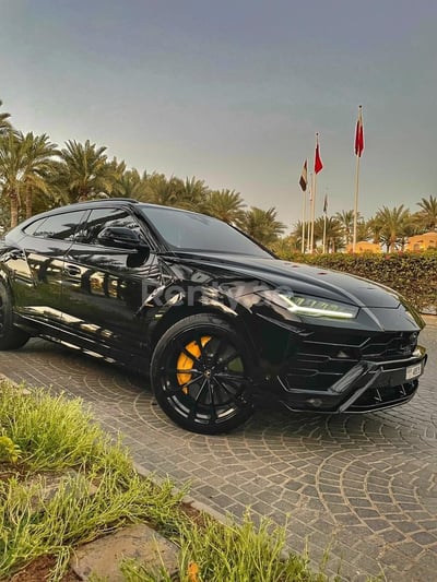 在迪拜租赁黑色 Lamborghini Urus 1