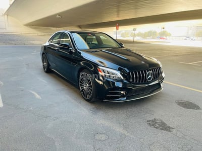 Black Mercedes C300 Class for rent in Sharjah 0