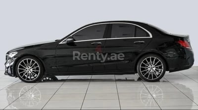 Black Mercedes C Class for rent in Sharjah 0