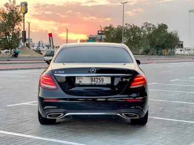 Black Mercedes E Class for rent in Sharjah 1