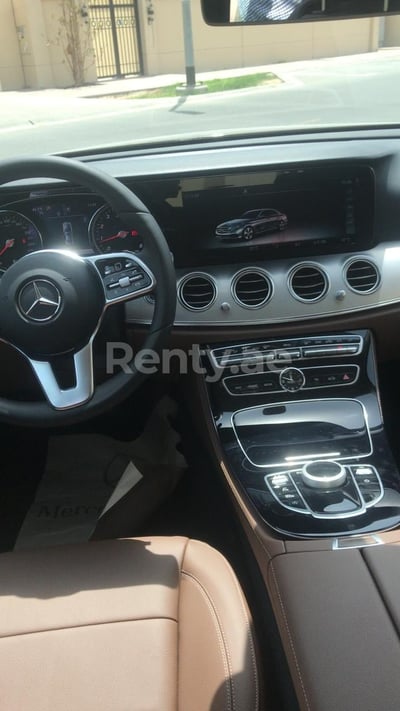 Black Mercedes E Class for rent in Sharjah 1