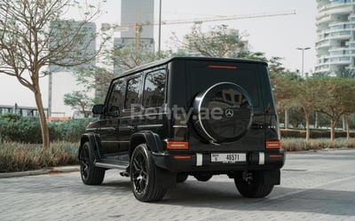 Black Mercedes G63 AMG for rent in Dubai 1