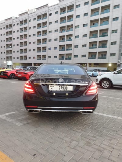 Black Mercedes S Class S650 for rent in Dubai 1