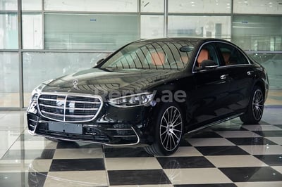 Black Mercedes S Class for rent in Dubai 0