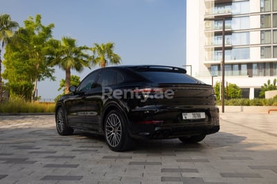 Black Porsche Cayenne coupe S for rent in Sharjah 1