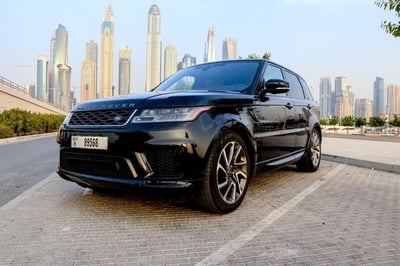 Negro Range Rover Sport Supercharged V8 en alquiler en Abu-Dhabi 0