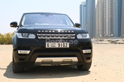 Schwarz Range Rover Sport zur Miete in Dubai 0