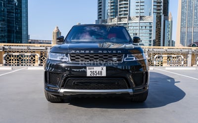 Schwarz Range Rover Sport zur Miete in Abu-Dhabi 0