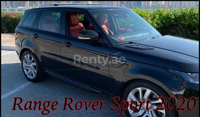 أسود Range Rover Sport للإيجار في دبي 1