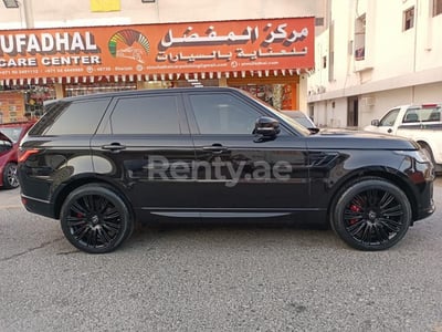 Black Range Rover Sport for rent in Dubai 1