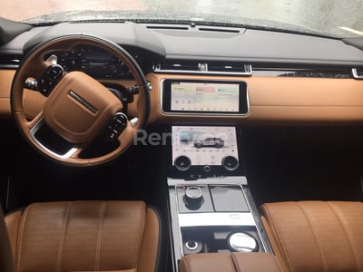 Black Range Rover Velar for rent in Abu-Dhabi 1