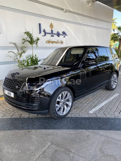 Black Range Rover Vogue V6 for rent in Dubai 1