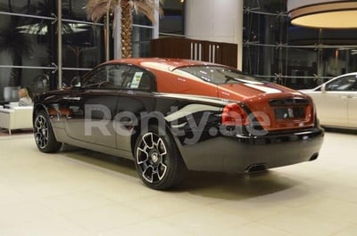 Black Rolls Royce Wraith-BLACK BADGE ADAMAS 1 OF 40 for rent in Dubai 0