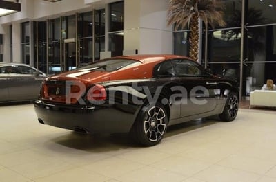 Negro Rolls Royce Wraith-BLACK BADGE ADAMAS 1 OF 40 en alquiler en Abu-Dhabi 1