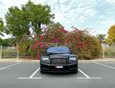 Black Rolls Royce Wraith-BLACK BADGE for rent in Abu-Dhabi 1