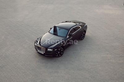 Black Rolls Royce Wraith for rent in Dubai 0